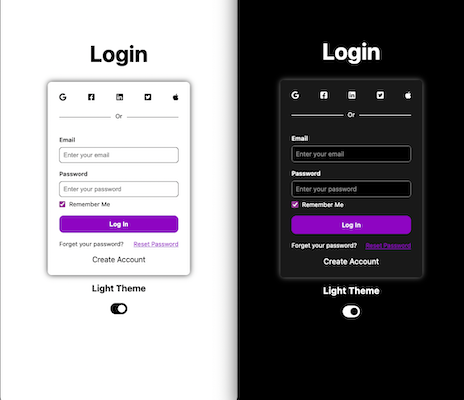 light-dark theme poster